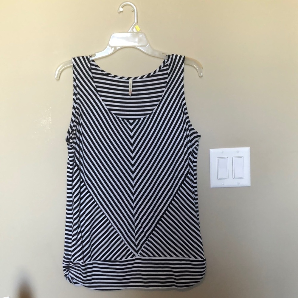 Black and White striped simple shirt